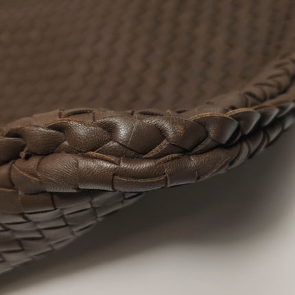 Bottega Veneta Veneta Hobo Maxi Dark Brown Lambskin Leather 53cm