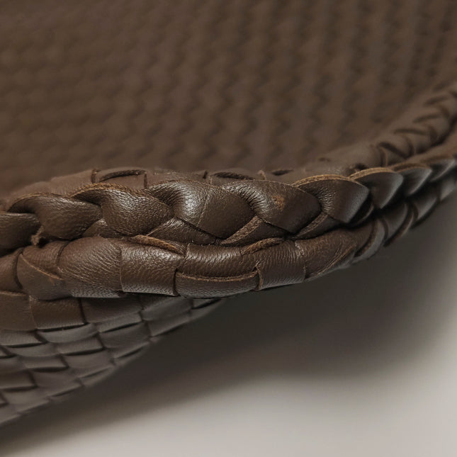 Bottega Veneta Veneta Hobo Maxi Dark Brown Lambskin Leather 53cm