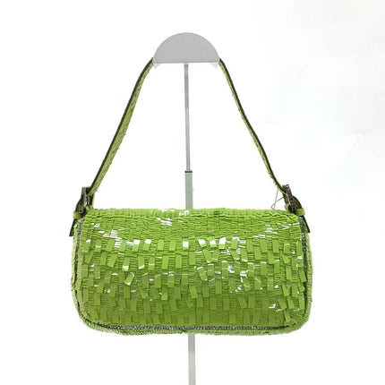 Sold Fendi Baguette Green Sequins Shoulder Bag