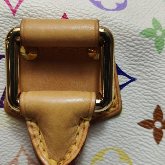 Louis Vuitton x Takashi Murakami Speedy 30 Lock White Multicolor