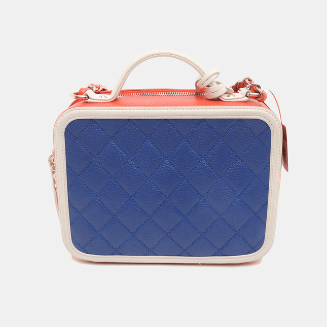 Chanel Filigree Medium Vanity Case Tricolor Caviar Leather, 2018-2019