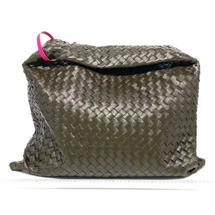 Bottega Veneta Hop Large Leather Dark Olive Green Hobo Bag