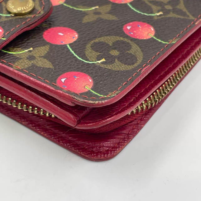 Louis Vuitton Limited Edition Monogram Cherry Compact Zippy Wallet