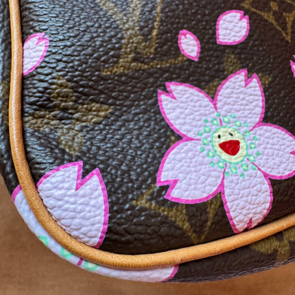 Louis Vuitton x Takashi Murakami Cherry Blossom on Brown Monogram Pochette Accessoire