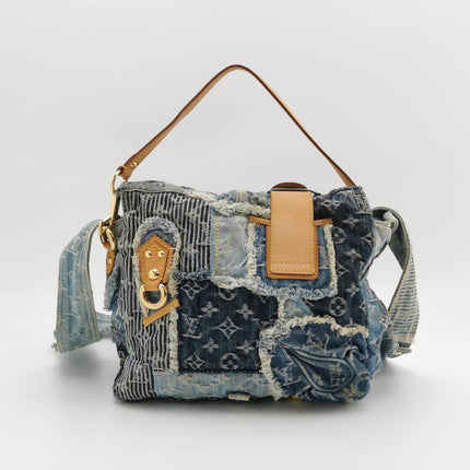 Louis Vuitton Postie Patchwork Monogram Denim Blue Messenger Bag