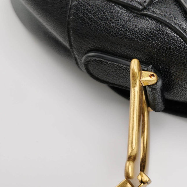 Sold Dior Saddle 2020 Medium Lambskin Leather Bag Black