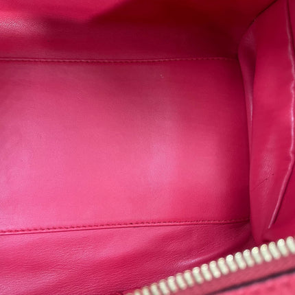 Loewe Amazona 36 Medium Red Leather Snail Lock Gold-tone Hardware