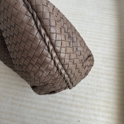 Bottega Veneta Belly Hobo Intreccio Leather Grey Large 54cm