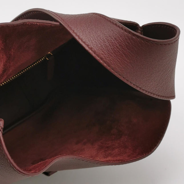 Yves Saint Laurent YSL Le 5 A 7 Hobo Small Burgundy Calfskin Shoulder Bag