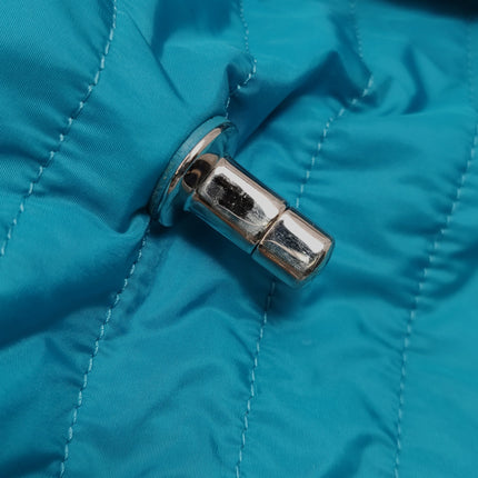 Chanel Blue Quilted Nylon Puffer Jumbo Flap Bag Chain Strap