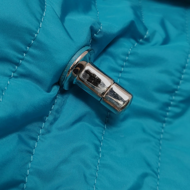 Chanel Blue Quilted Nylon Puffer Jumbo Flap Bag Chain Strap