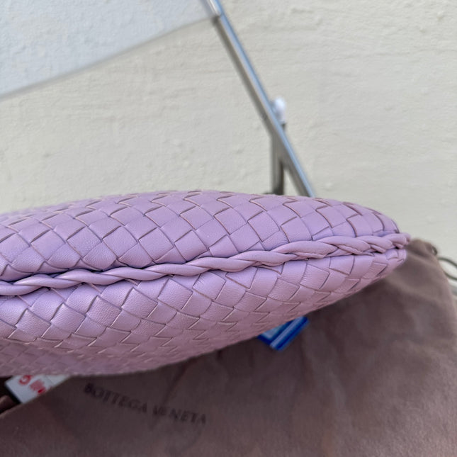 Sold Bottega Veneta Veneta Hobo Medium Lilac Lavender Intrecciato Leather Bag 40cm