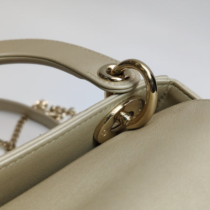 Lady Dior Mini Gold Calfskin Leather with Crystals Gold Hardware 2020