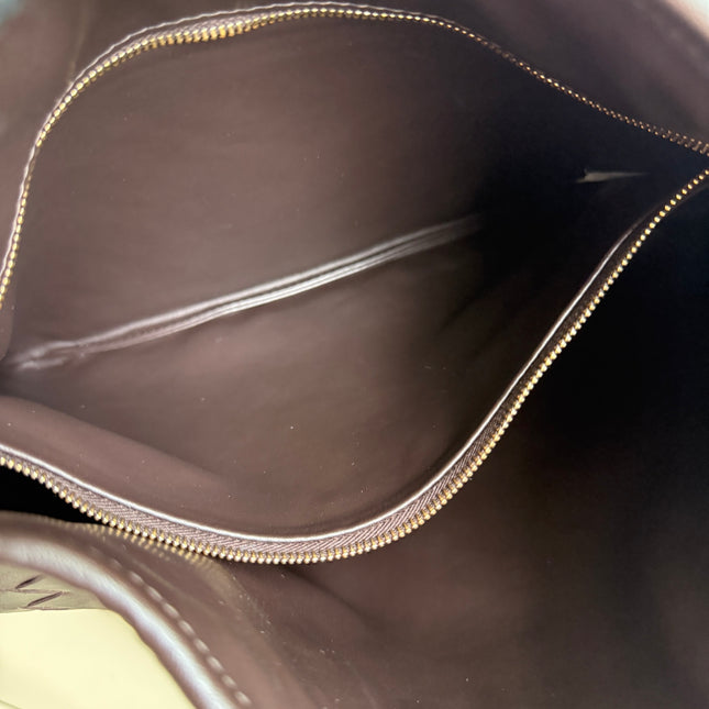 Bottega Veneta Hop Hobo Small Medium Leather Chocolate Brown 46cm