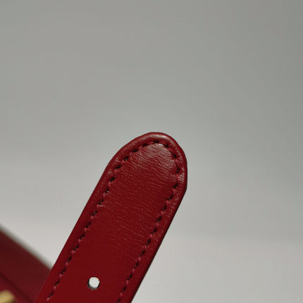 Gucci Jackie 1961 Red Burgundy Leather Bag Small Shoulder Bag