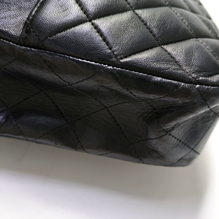 Chanel Timeless Classic Flap Medium Black Lambskin Leather Gold Hardware