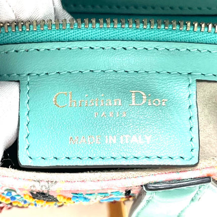 Dior In Lights Saddle Medium Multicolor Beads and Calfskin Leather Shoulder Bag