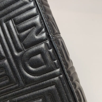 Fendi Baguette 1997 Re-edition 3D Embossed Black Leather Shoulder bag