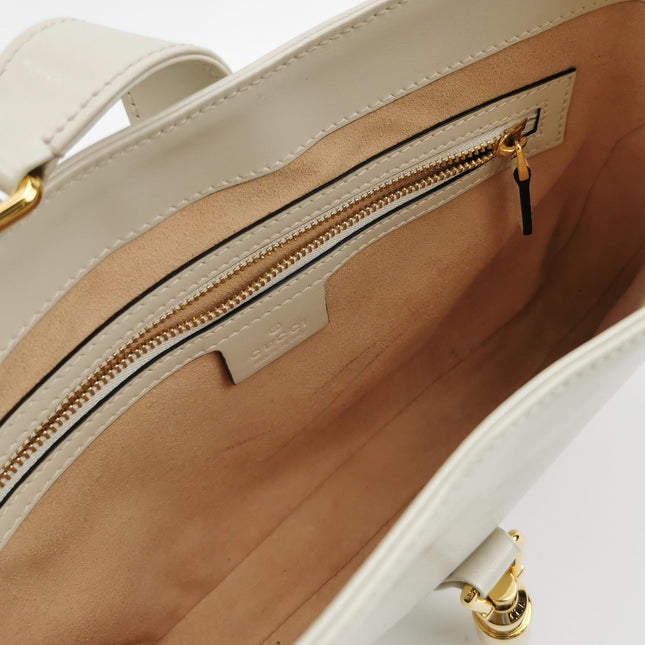 Gucci Jackie 1961 Small Leather Bag White with Strap