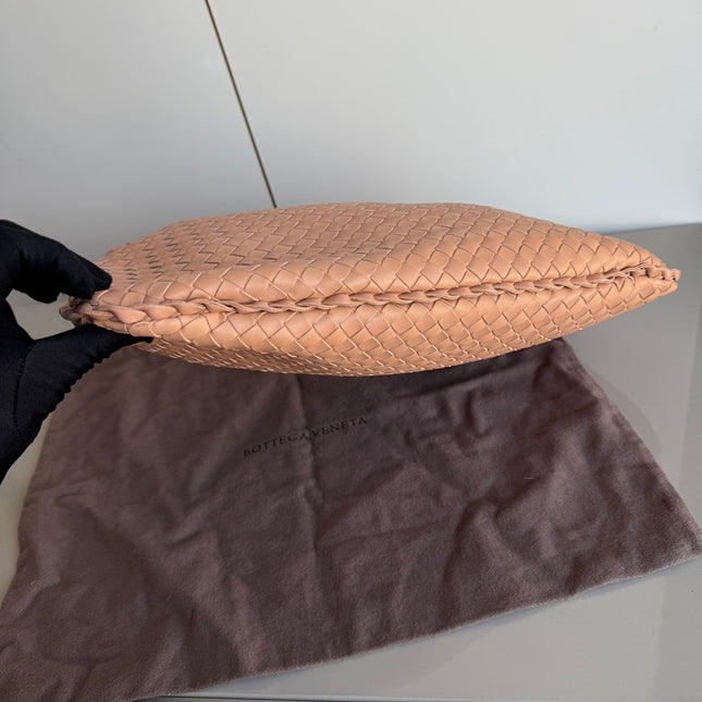 Bottega Veneta Veneta Hobo Beige Almond Lambskin Leather 40cm