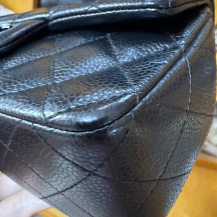 Chanel Classic Flap Mini Black Caviar Silver Hardware 2015-2016