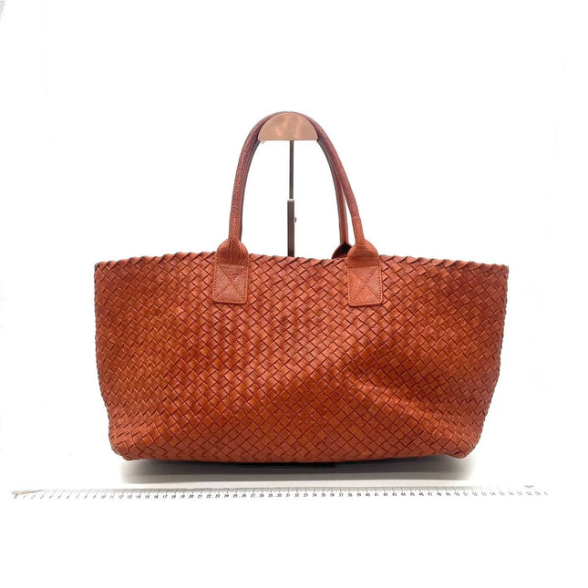 Bottega Veneta Cabat Tote Burnt Metallic Orange Intrecciato Leather 40cm