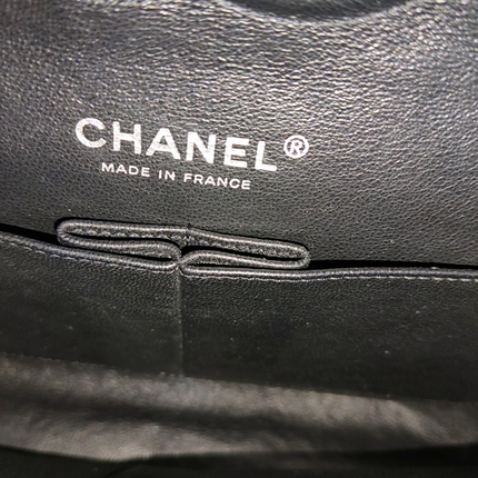 Chanel Classic Flap Medium Black Patent Leather Silver Hardware