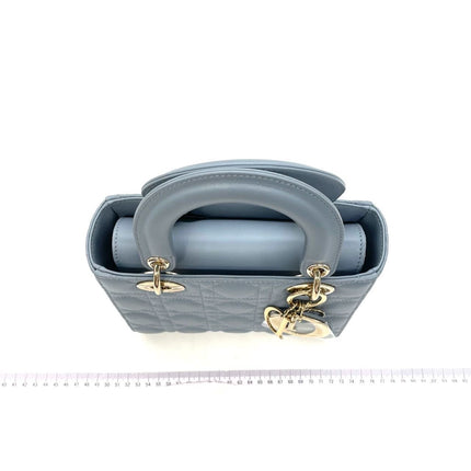Sold Lady Dior Small My Abcdior Pale Blue Lambskin Cannage Leather