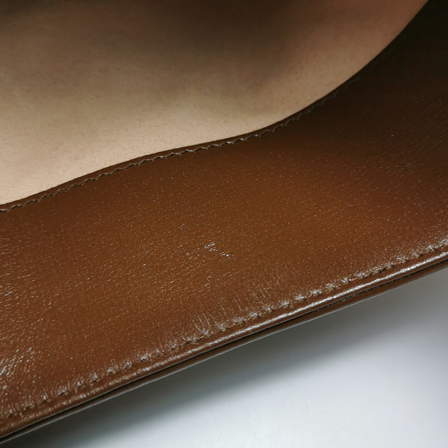 Gucci Jackie 1961 Large Brown Leather and Monogram Web with Long Strap