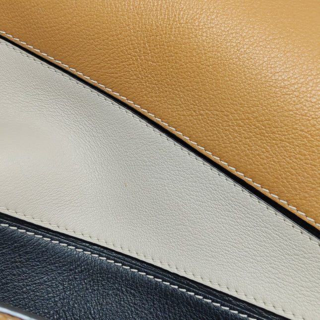 Loewe Puzzle Medium Tricolor Black Yellow Calfskin leather bag