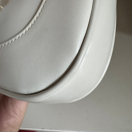 Gucci Jackie 1961 Small White Leather Bag with Adjustable Strap