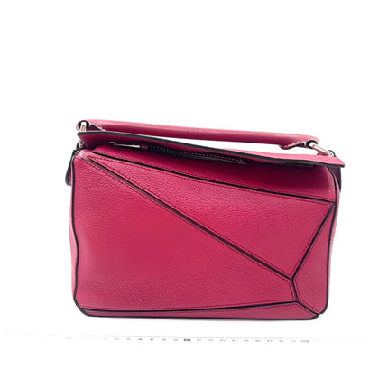 Loewe Puzzle bag small raspberry pink leather-Luxbags