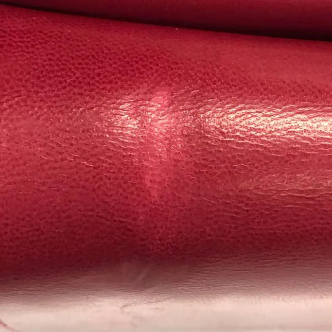 Chanel Classic Flap Medium 2012 Red Burgundy Patent Leather Silver Hardware