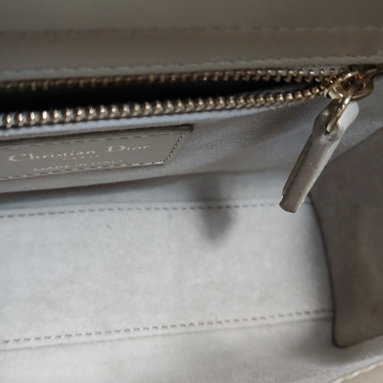 Lady Dior Mini Gold Calfskin Leather with Crystals Gold Hardware 2020