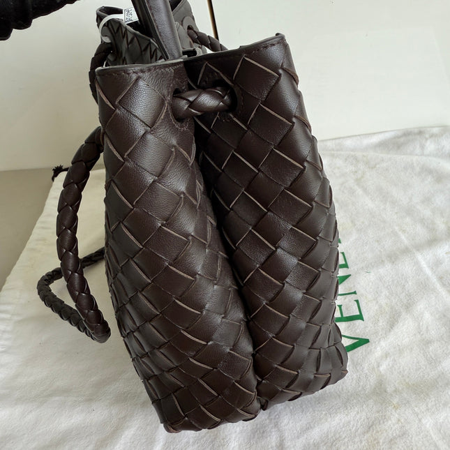 Bottega Veneta Andiamo Medium Fondant Dark Chocolate Brown Handbag