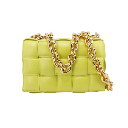 Bottega Veneta Chain Cassete Lime Yellow-Luxbags