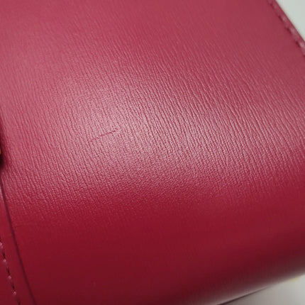 Delvaux Brilliant Mini Red Calfskin Leather Top Handle Crossbody Bag