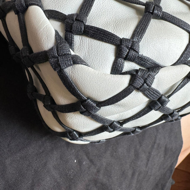 Chanel Lambskin Jumbo Canebiers Net Knots Flap White, 2011