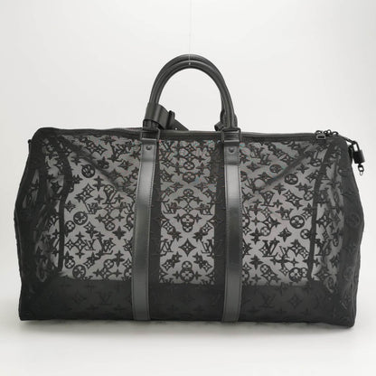 Louis Vuitton Keepall Bandouliere Monogram Mesh 50 Black in Mesh/Leather