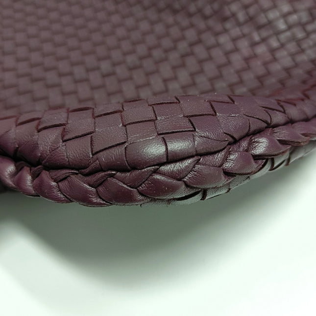 Bottega Veneta Veneta Hobo Maxi Purple Intrecciato Leather Bag 51cm