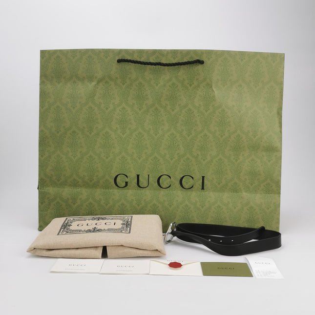 Gucci Jackie 1961 Large Black Calfskin Leather With Long Strap