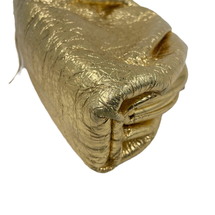 Sold Bottega Veneta Pouch Mini Gold Lambskin Leather