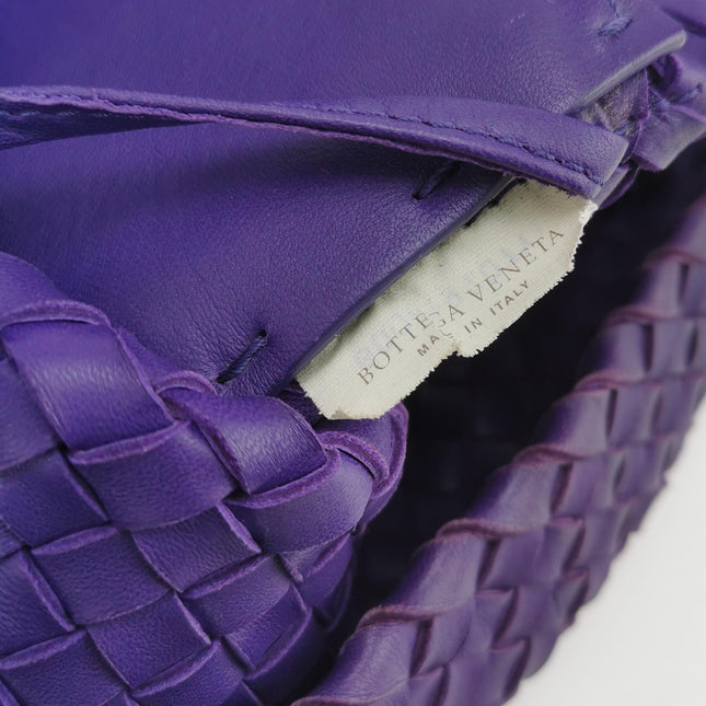 Bottega Veneta Cabat Large Intreccio Leather Tote Bag Purple with Pouch 40cm