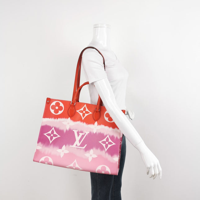 Sold Louis Vuitton OnTheGo Monogram Escale Rouge Leather GM Tote Bag