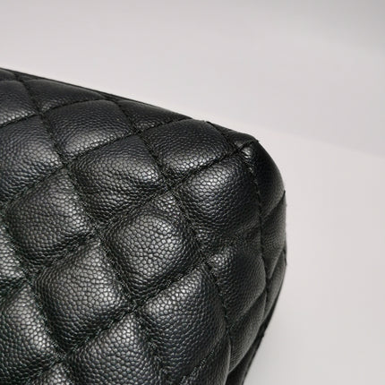 Chanel Coco Handle Medium Black Caviar Leather Silver Hardware, 2016