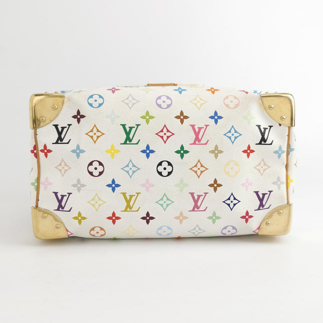 Louis Vuitton x Takashi Murakami Speedy 30 Lock White Multicolor
