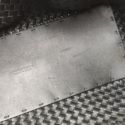 Bottega Veneta Reissued Cabat Intreccio Leather Tote Bag Black 40cm