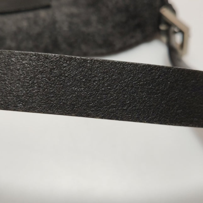 Sold Fendi Baguette Bag Grey Wool Zucca Print Shoulder Bag