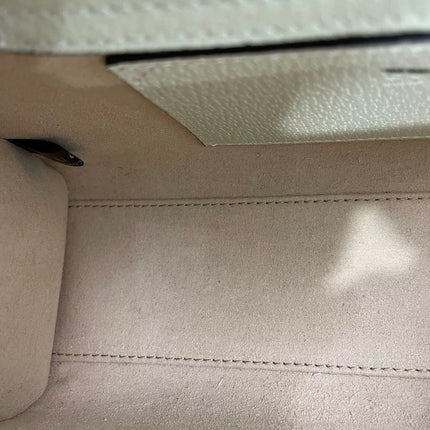 Gucci Diana Small East West Cream White Leather Bag Bamboo Handle with Strap
