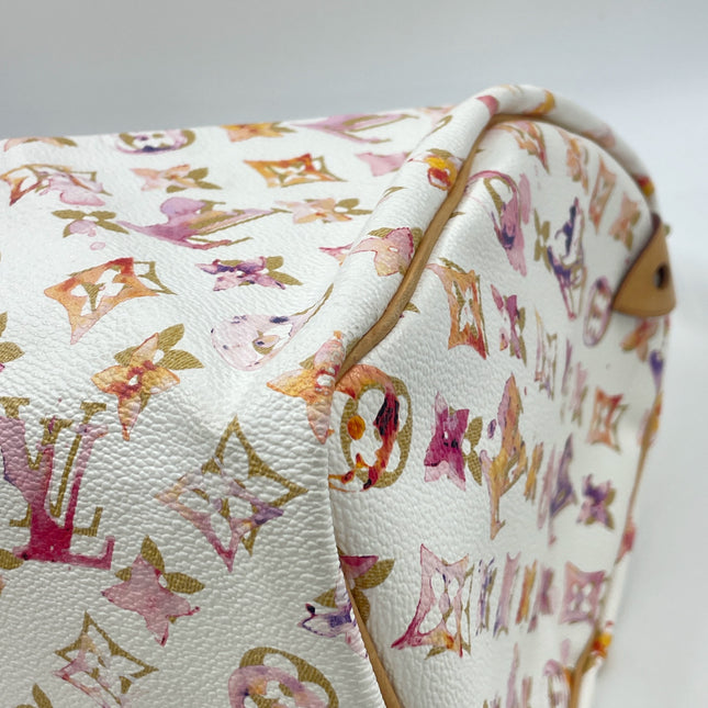Louis Vuitton Speedy 35 Monogram Watercolor Pink Handbag Richard Prince 2008